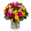 Bouquet with roses and germinis
